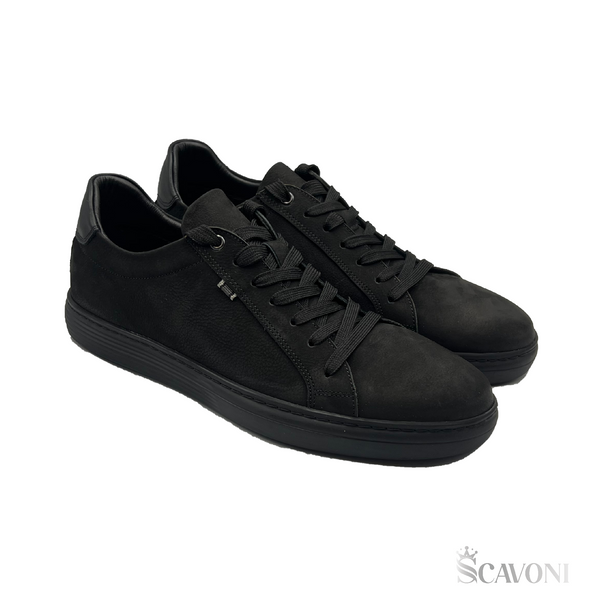 Baskets en nubuck noir réf 528