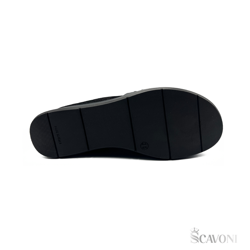 Mocassin en cuir noir 033