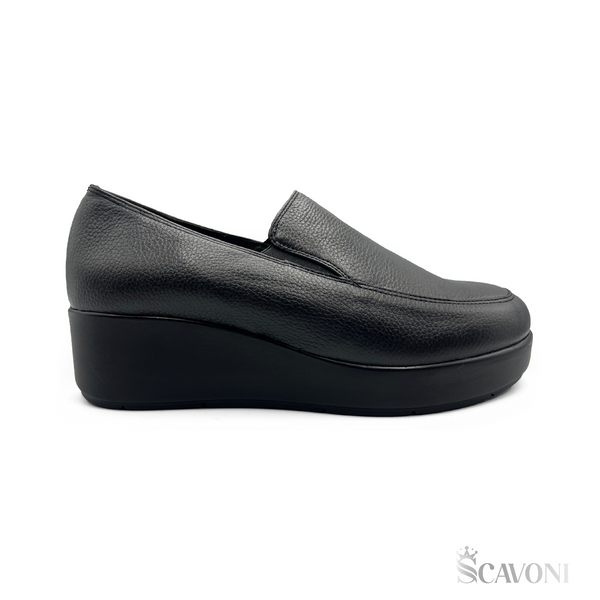 Mocassin en cuir noir 2004