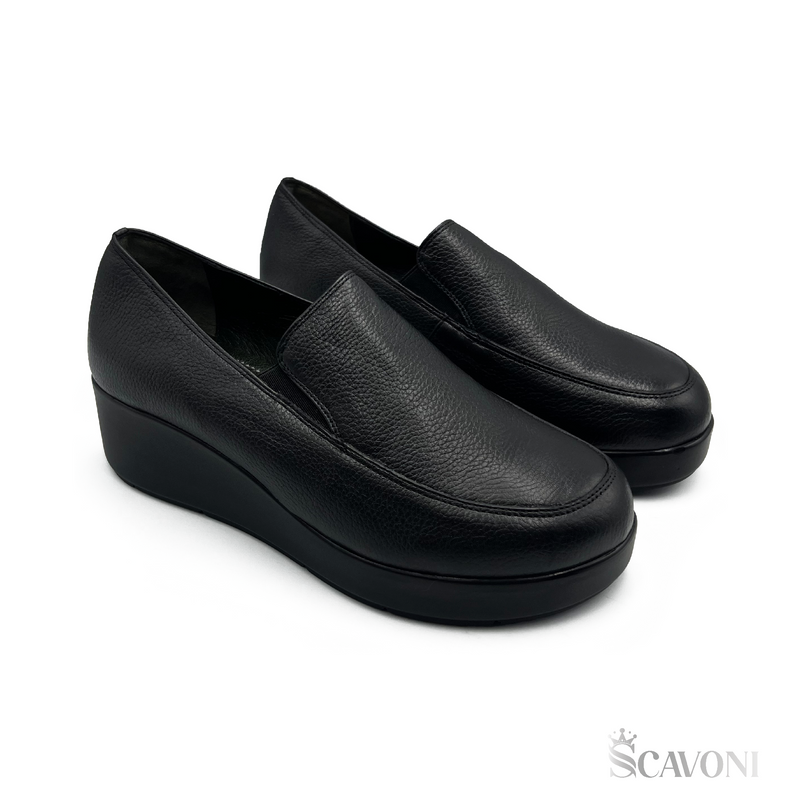 Mocassin en cuir noir 2004