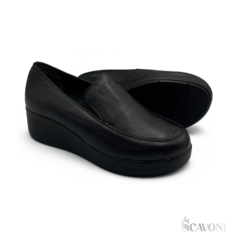 Mocassin en cuir noir 2004