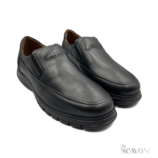 Réf 516 Chaussure médicale en cuir Noir