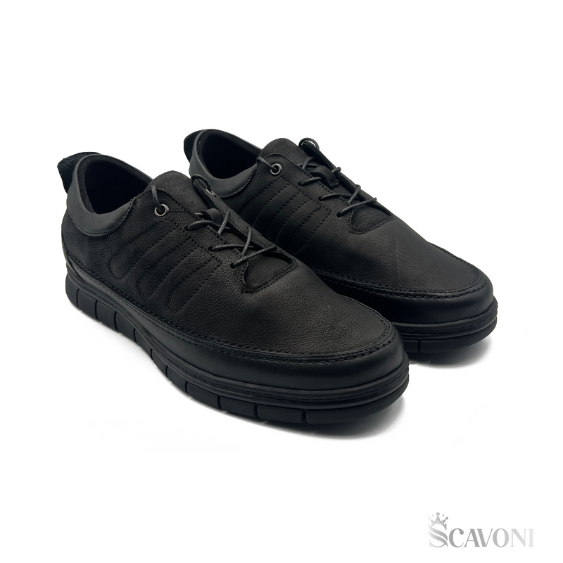 Baskets en nubuck noir réf 749