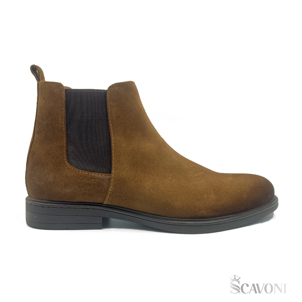 Chelsea Boots en daim Tabac Réf 6040