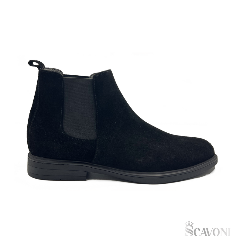 Chelsea Boots en daim Noir Réf 6040