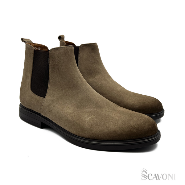 Chelsea Boots en daim Bistre Réf 6040