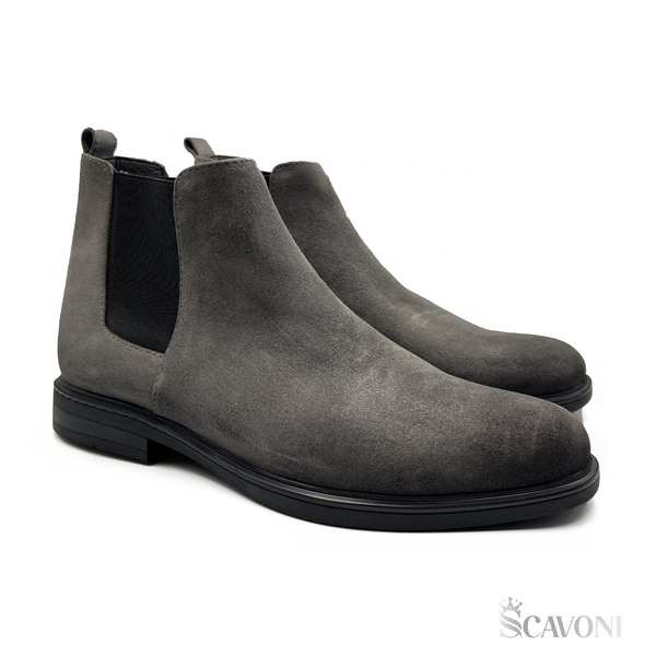 Chelsea Boots en daim Gris Réf 6040