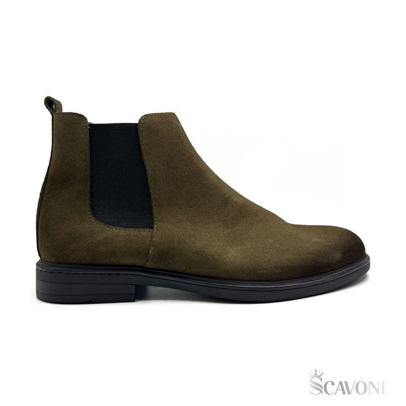 Chelsea Boots en daim Kaki Réf 6040