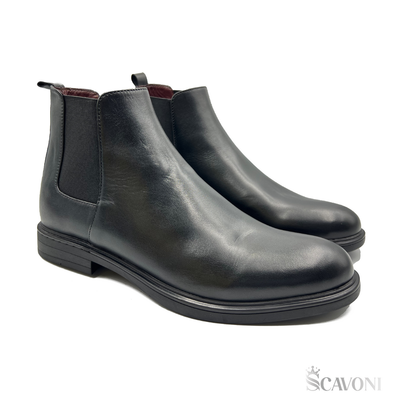 Chelsea Boots en cuir Noir Réf 6040