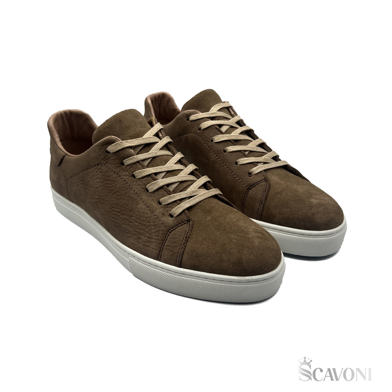 Baskets en nubuck kaki réf 861