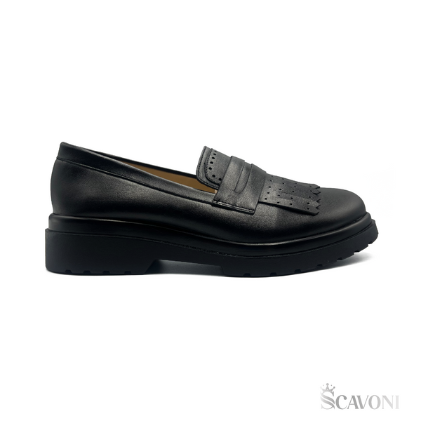 Mocassin en cuir noir 415