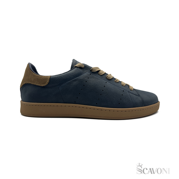 Baskets en nubuck bleu réf 738