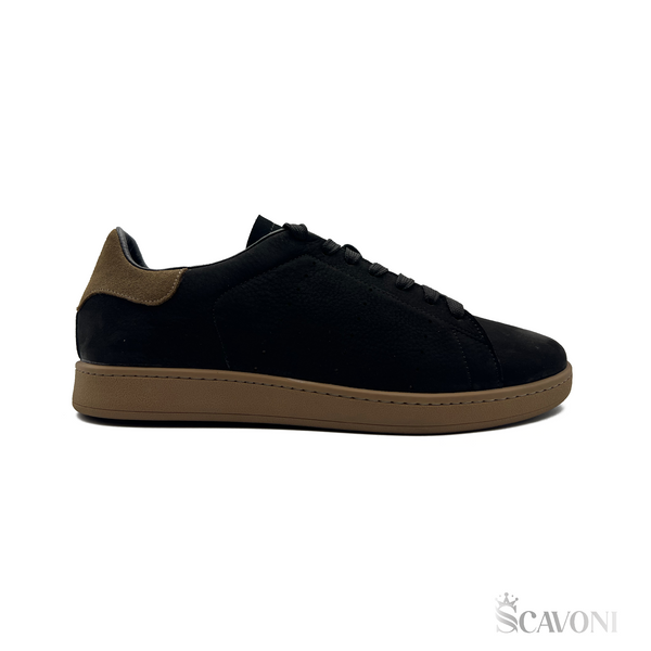 Baskets en nubuck noir réf 738