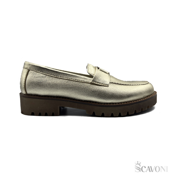 Mocassin en cuir gold réf 333