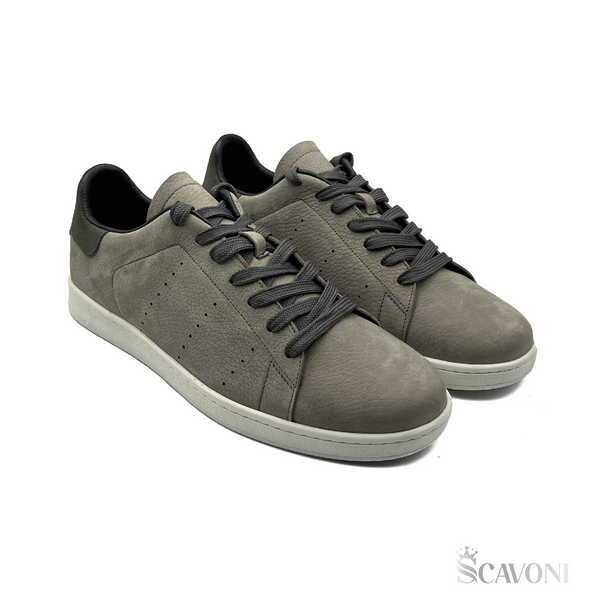 Baskets en nubuck gris réf 738