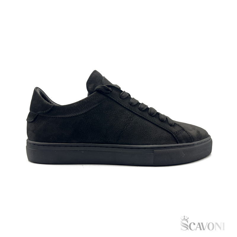 Baskets en nubuck noir réf 758