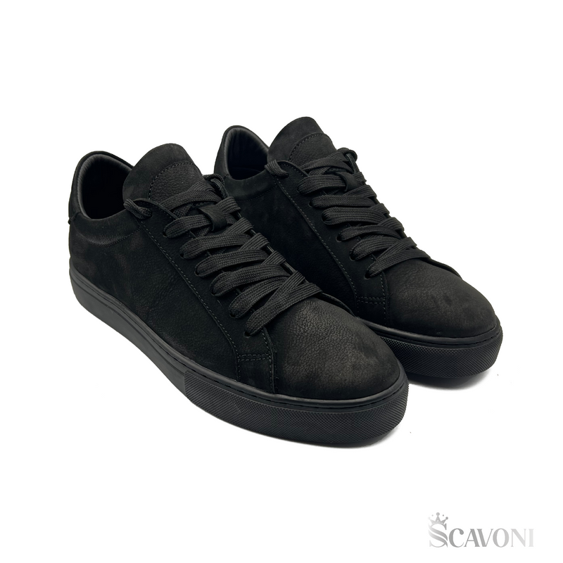 Baskets en nubuck noir réf 758