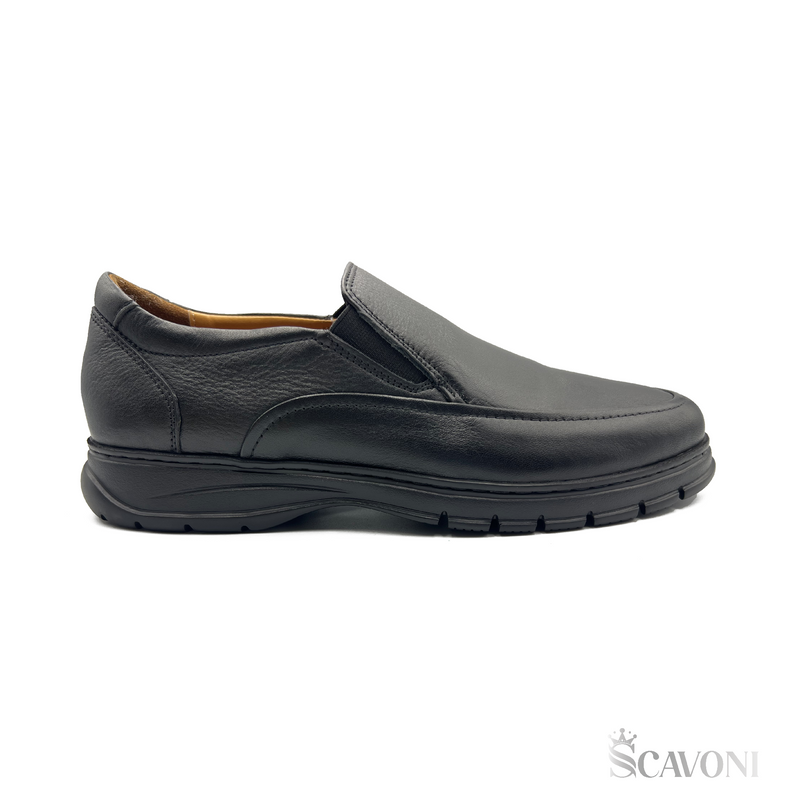 Réf 500b Chaussure médicale en cuir Noir