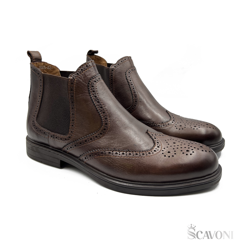 Chelsea Boots en cuir Marron Réf 2003