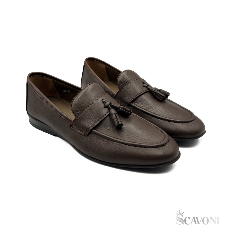 Mocassin en cuir marron réf 0-40