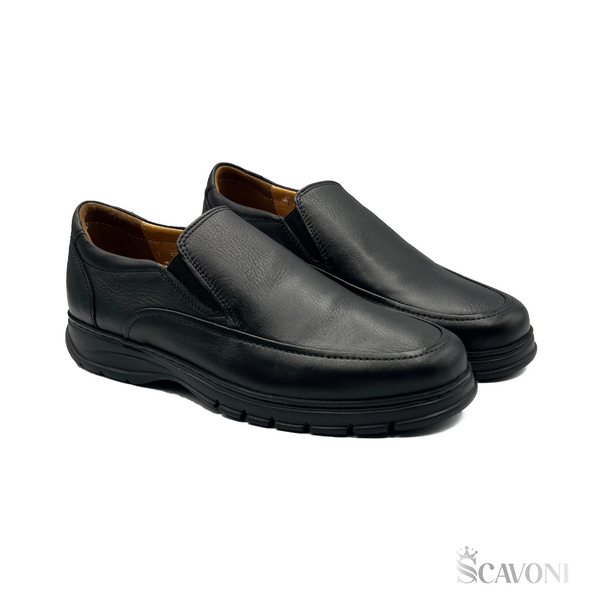 Réf 500b Chaussure médicale en cuir Noir