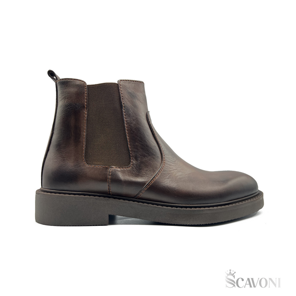 Chelsea boots en cuir marron réf 6007