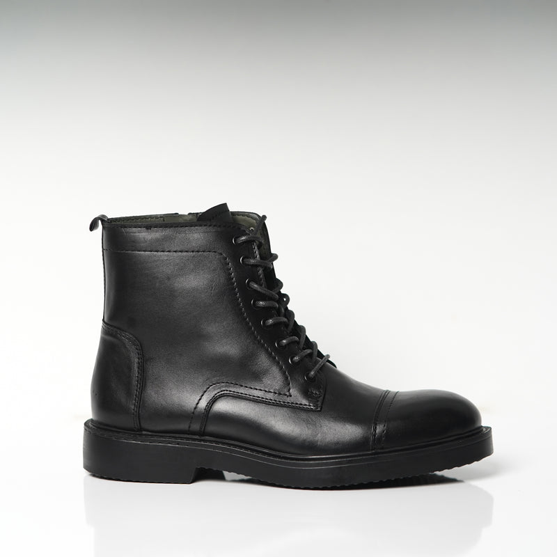 Réf 407 v2 Bottine en cuir noir