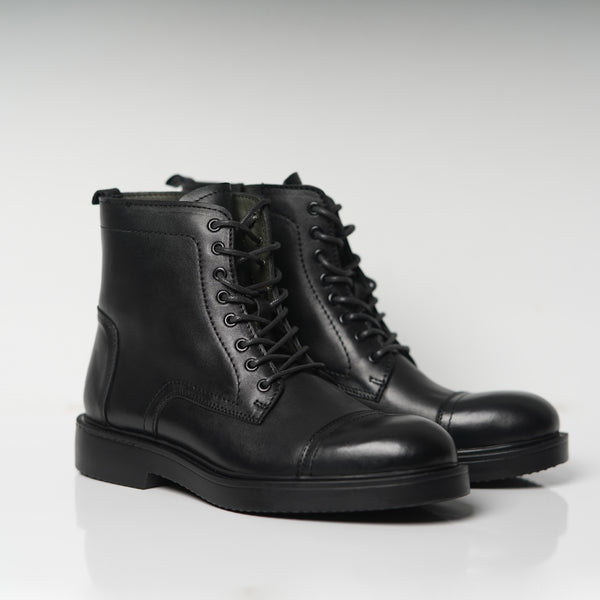 Réf 407 v2 Bottine en cuir noir