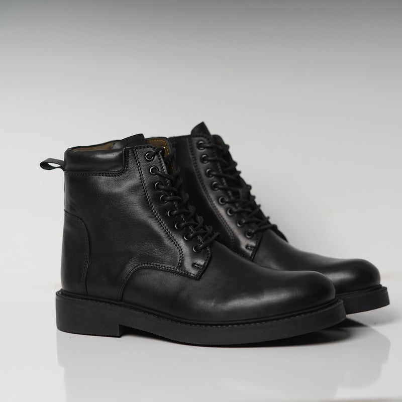 Réf 409 v2 Bottine en cuir noir