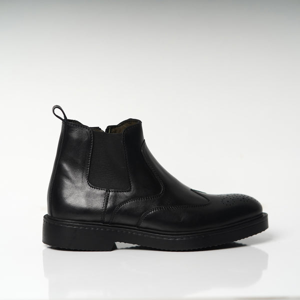 Réf 2004 Chelsea boots en cuir noir