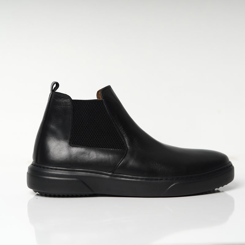 Réf 1115 Chelsea boots en cuir noir