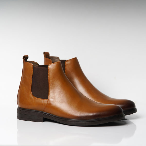 Chelsea Boots en cuir Tabac Réf 6040