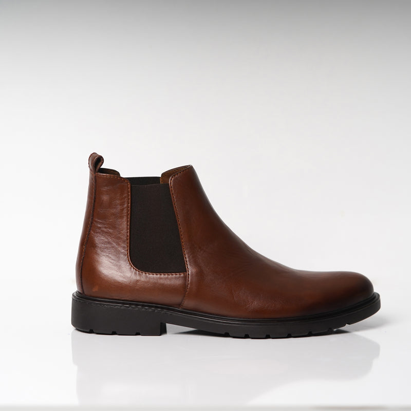 Réf 6040 Chelsea boots en cuir marron