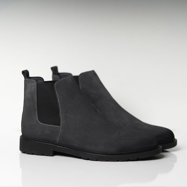 Réf 6040 Chelsea boots en daim gris