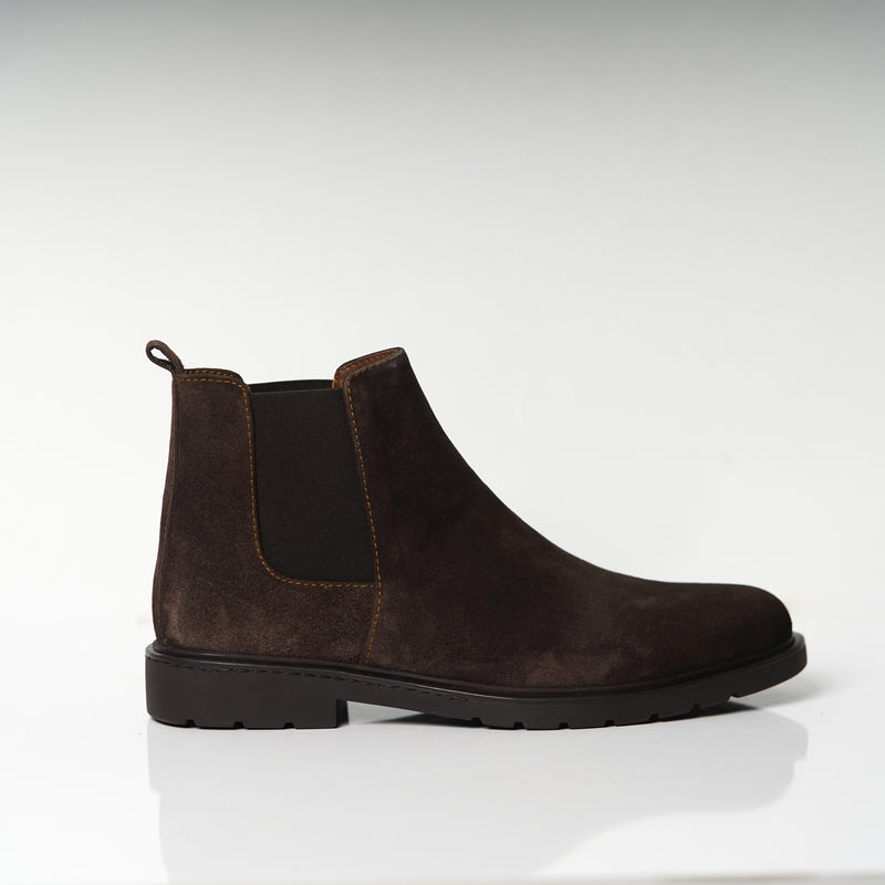 Réf 6040 Chelsea boots en daim marron