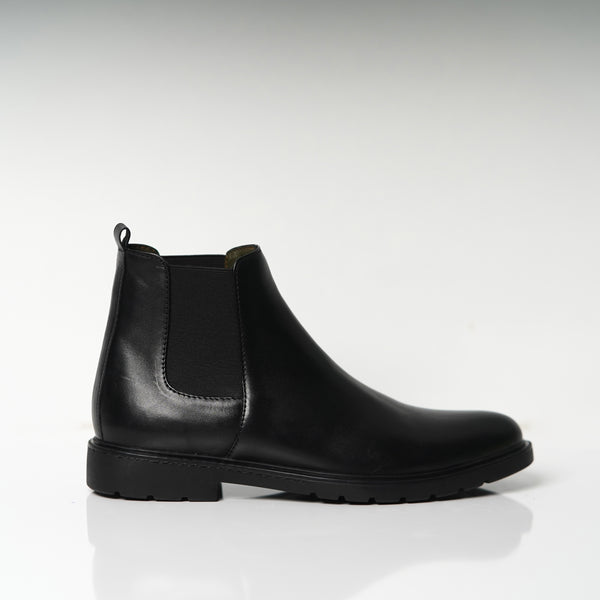 Réf 6040 Chelsea boots en cuir noir