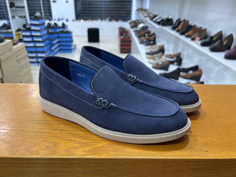 Ref 010 Chaussure en daim bleu